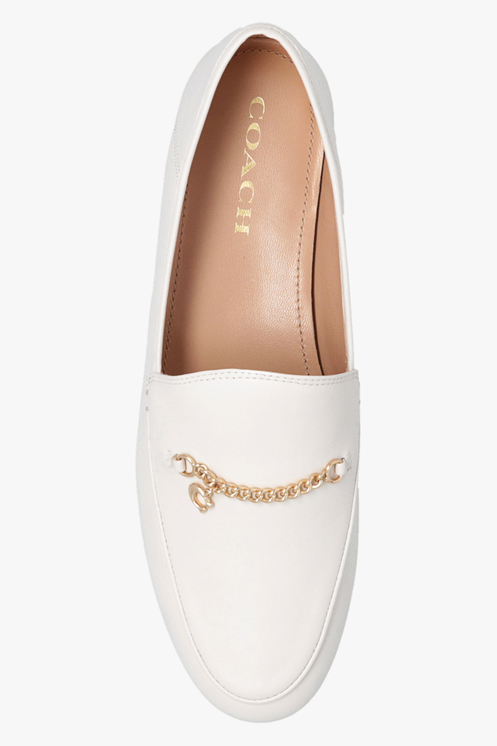 Coach clearance white loafers